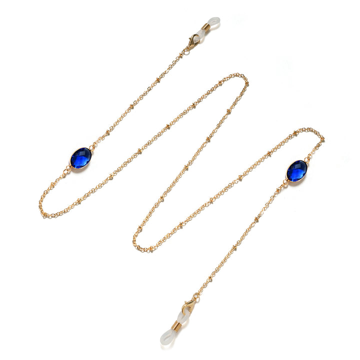 Chic Gemstone-Accented Eyewear Chain Kalsten