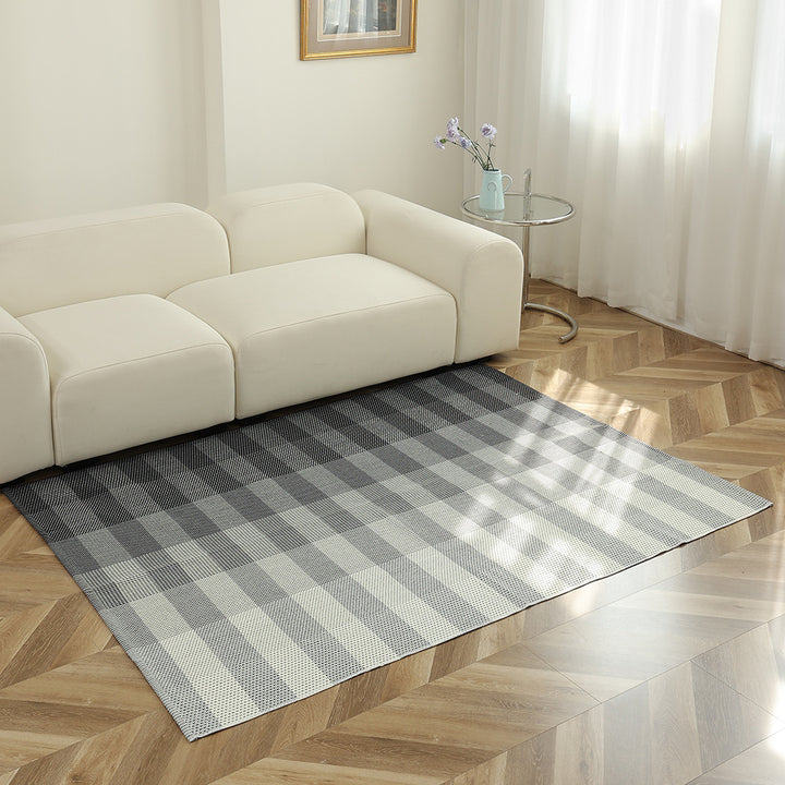 Striped flat woven carpet for living room with low pile and modern striped pattern Kalsten