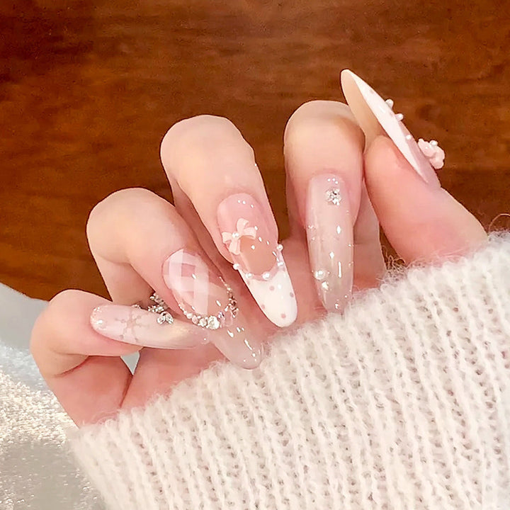 Artistic Nail Design with Decorative Elements Kalsten