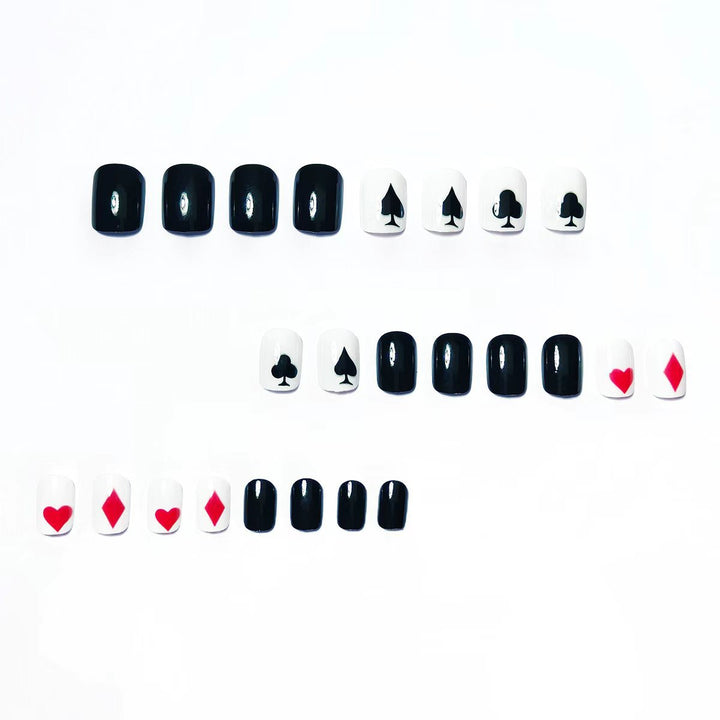 Artificial nails with playing card design Kalsten