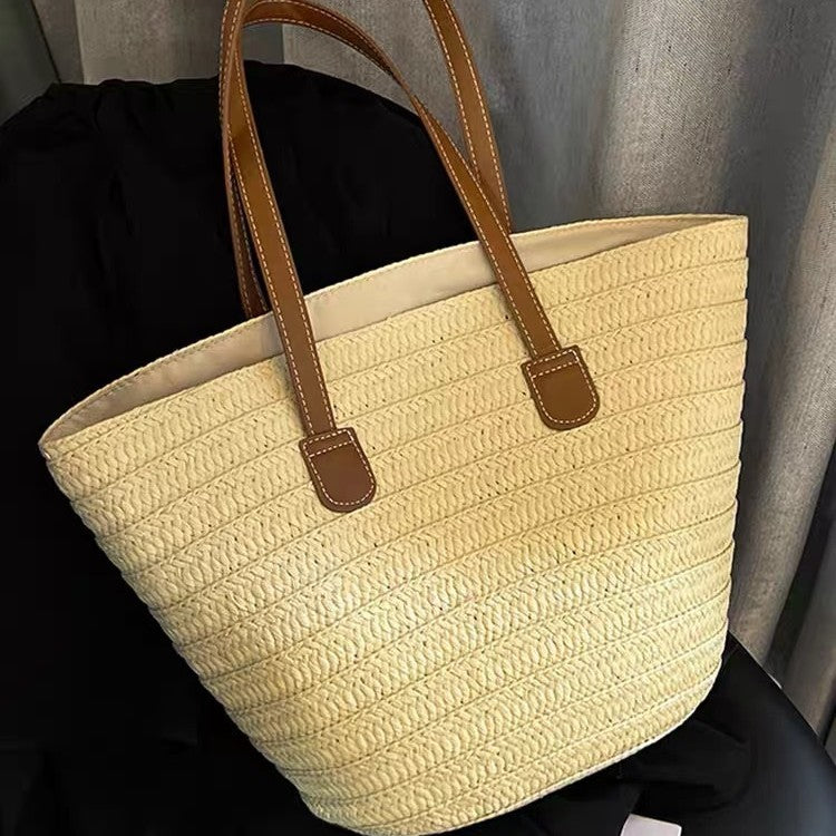 Beach bag with high-quality leather handles Kalsten
