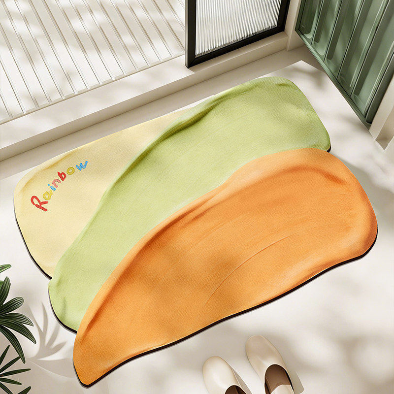 Playful Rainbow-Themed Bath Mat Kalsten