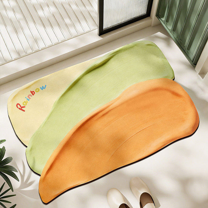 Playful Rainbow-Themed Bath Mat Kalsten