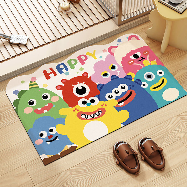 Playful Cartoon Blob Bath Mat