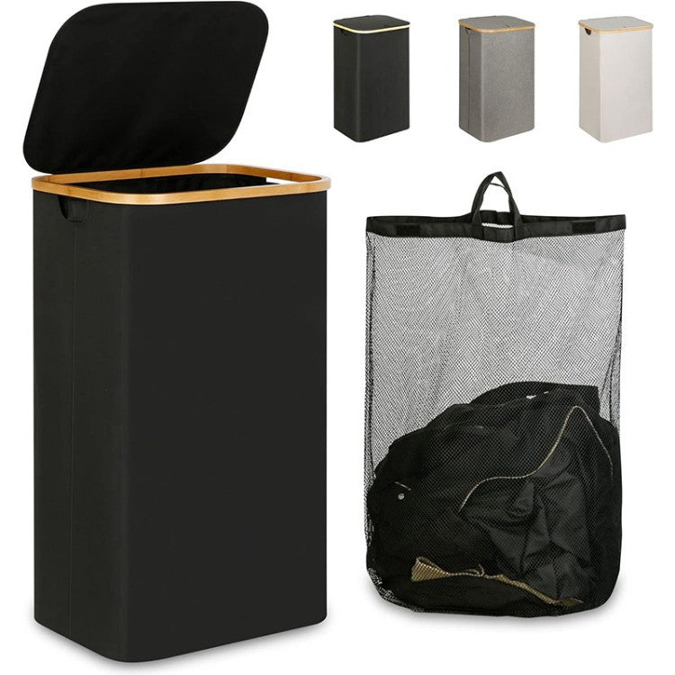 Multifunctional laundry storage box with bamboo lid Kalsten