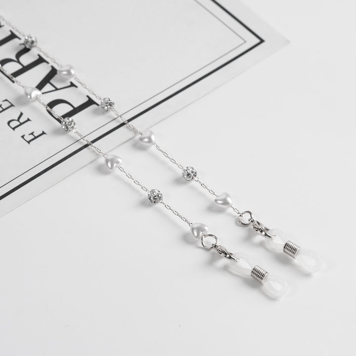 Pearl and Crystal Decor Eyewear Chain Kalsten