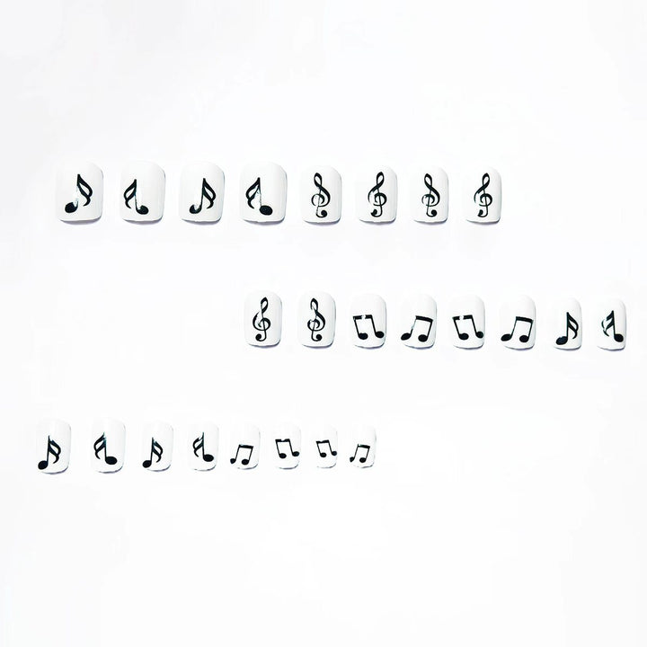 Artificial nails with music motif Kalsten