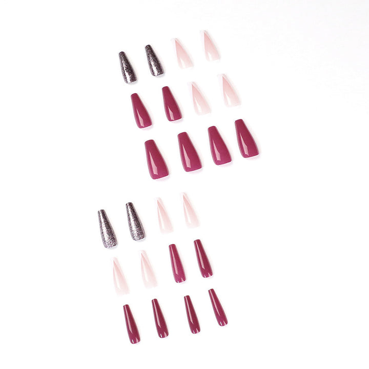Artful Nail Extensions with Glamorous Glitter Effects Kalsten