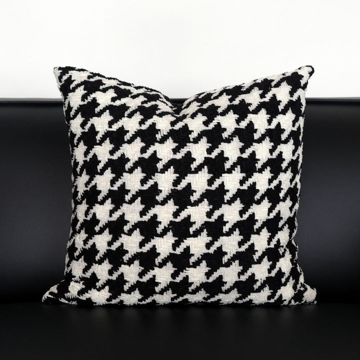 Textured Geometric Print Accent Pillow for Home
