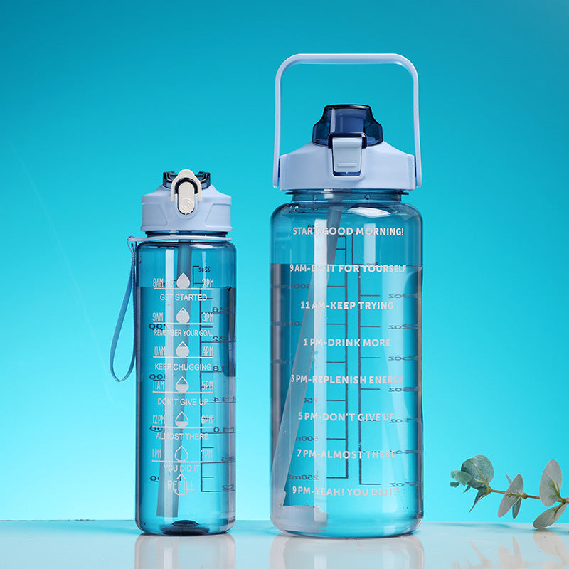 Women's motivation water bottle with integrated time markings and ergonomic design Kalsten