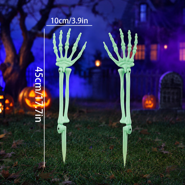 Creepy Halloween decor skeleton tree trunks Kalsten