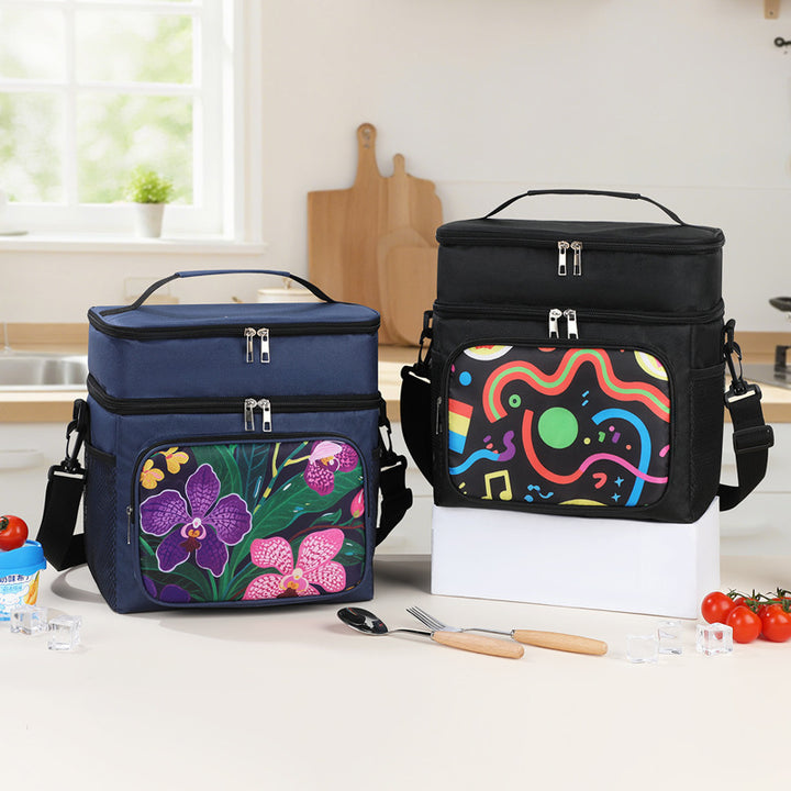 Insulated Floral Print Lunch Cooler Bag Kalsten