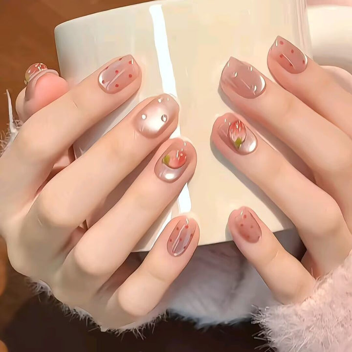 Artificial nails with romantic floral designs Kalsten