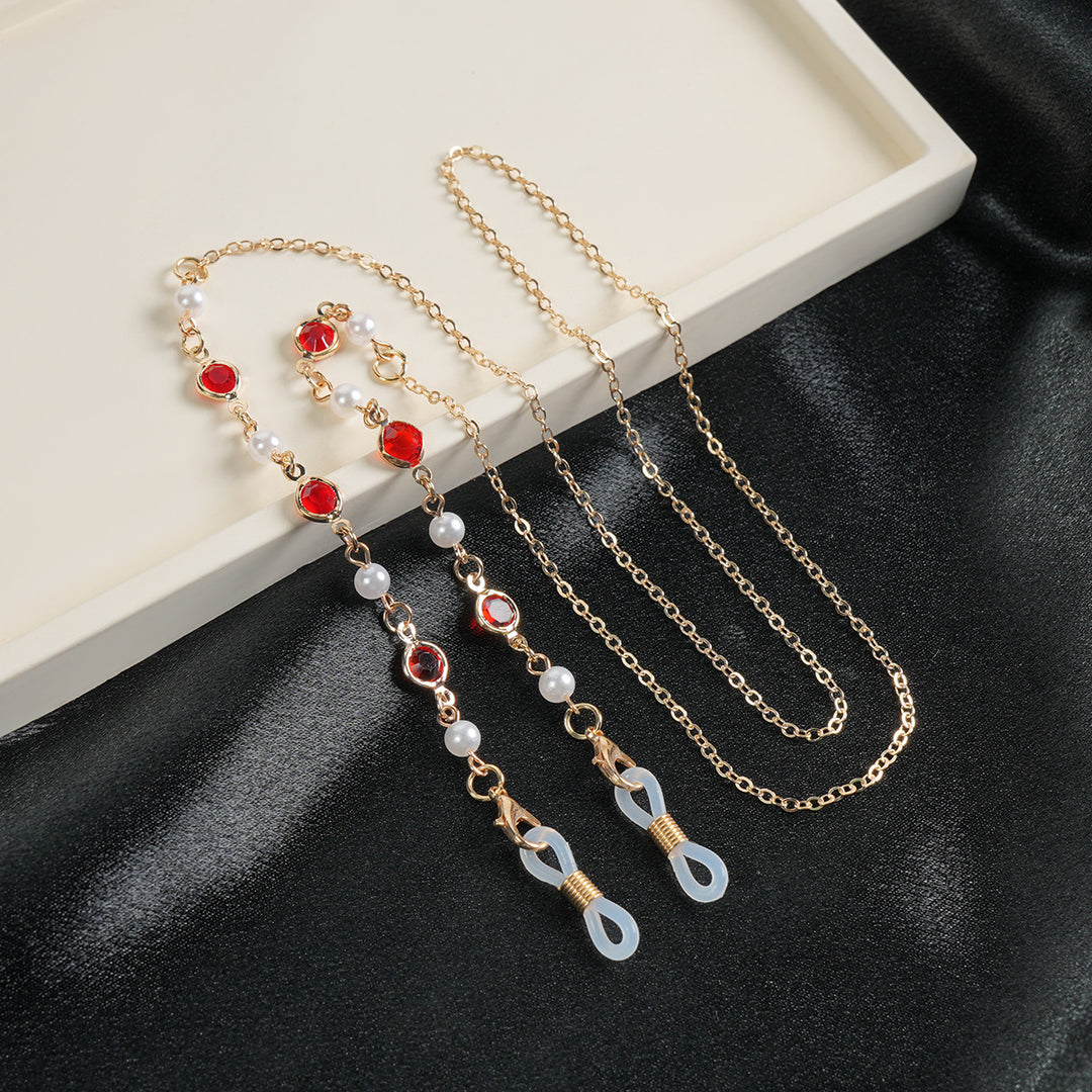 Elegant Gemstone Eyewear Chain Kalsten