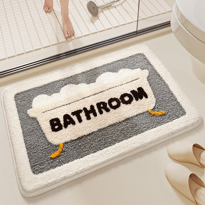 Whimsical Rainbow Bath Mat