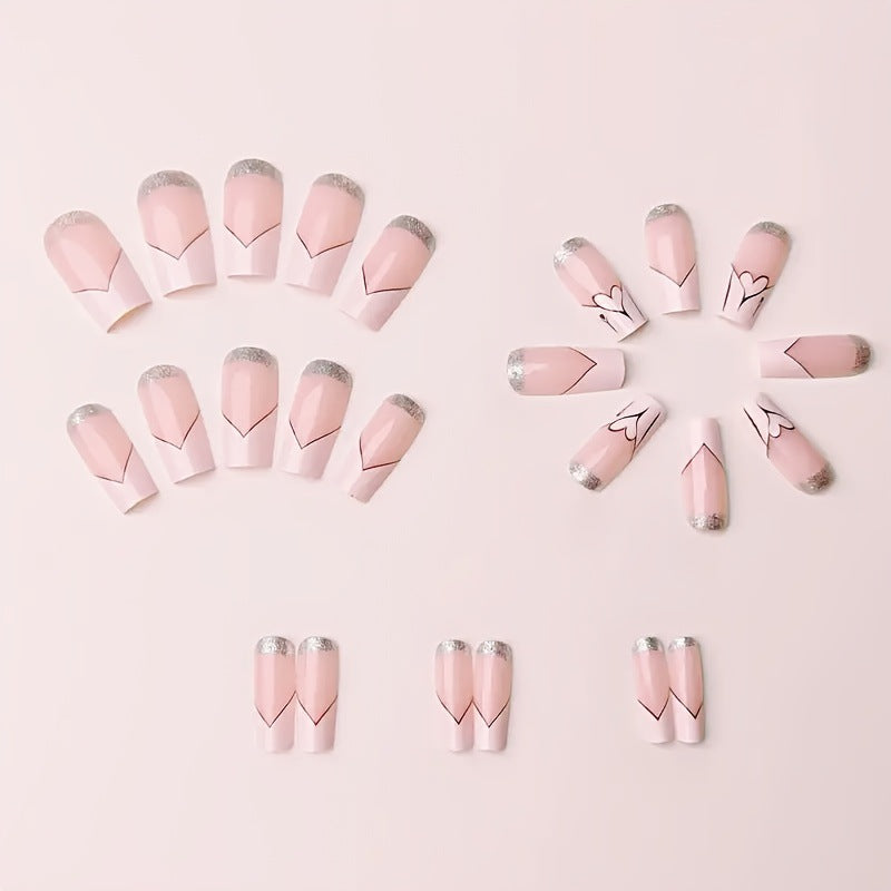 Elegant Heart Design Nail Art