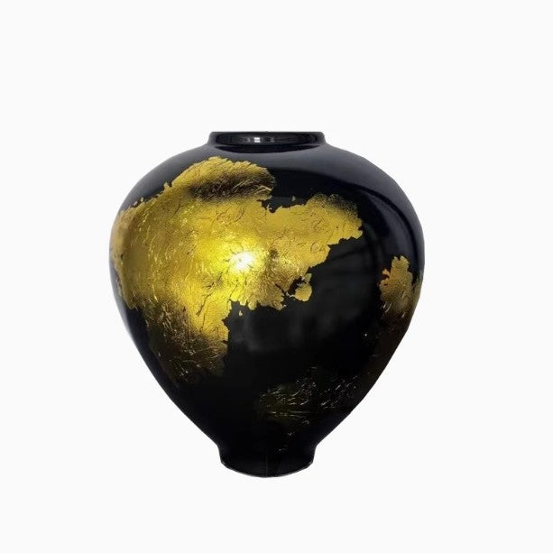 Contemporary Decorative Golden Globe Vase