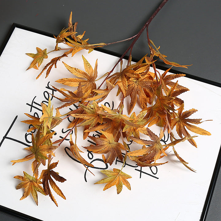 Decorative Faux Maple Leaf Stem for Home Decor