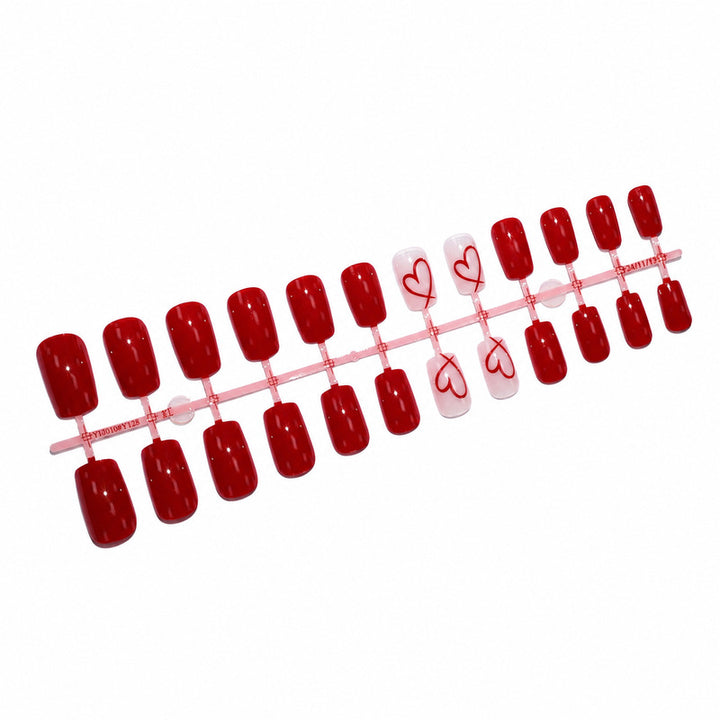 Premium Press-on Nails with Heart Design Kalsten