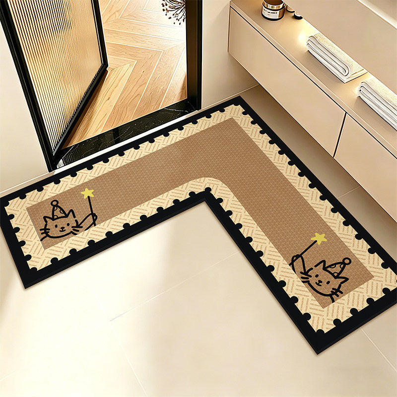 L-Shaped Hello Kitty Kitchen Mat
