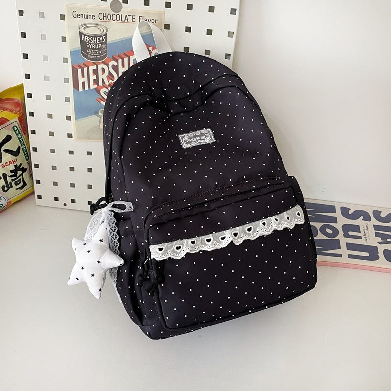 Cute Decorative Polka Dot Backpack Kalsten