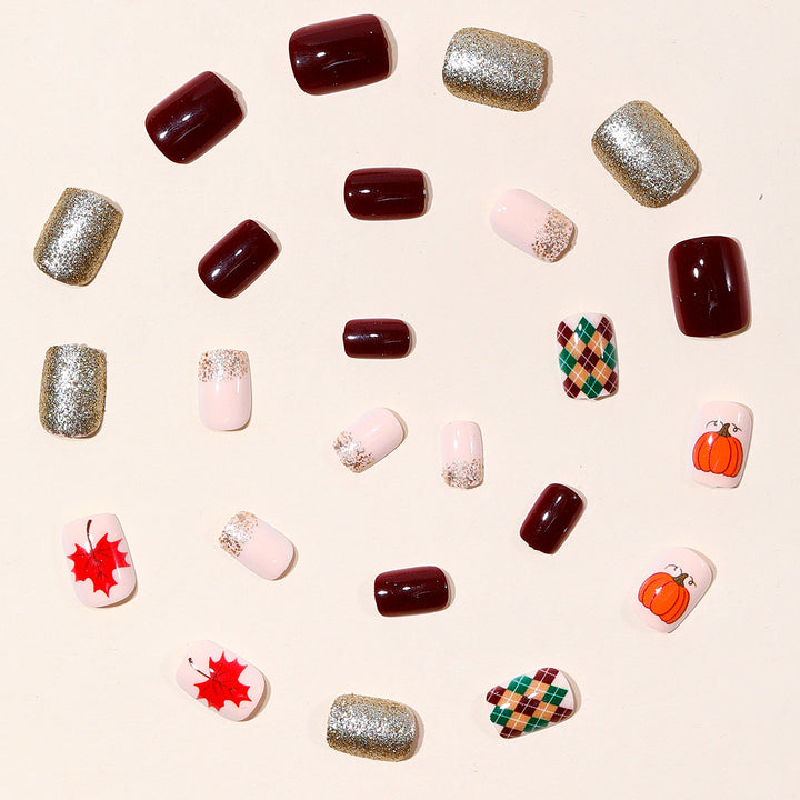 Seasonal Autumn-Themed Nail Art Set Kalsten