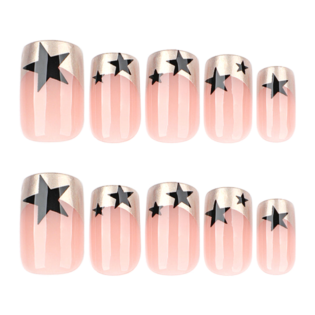 Sparkling nail art with stars and glitter accents Kalsten
