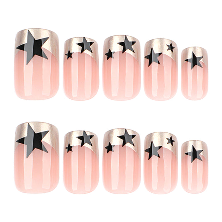 Sparkling nail art with stars and glitter accents Kalsten