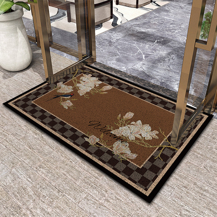 Elegant Floral Decorative Area Mat