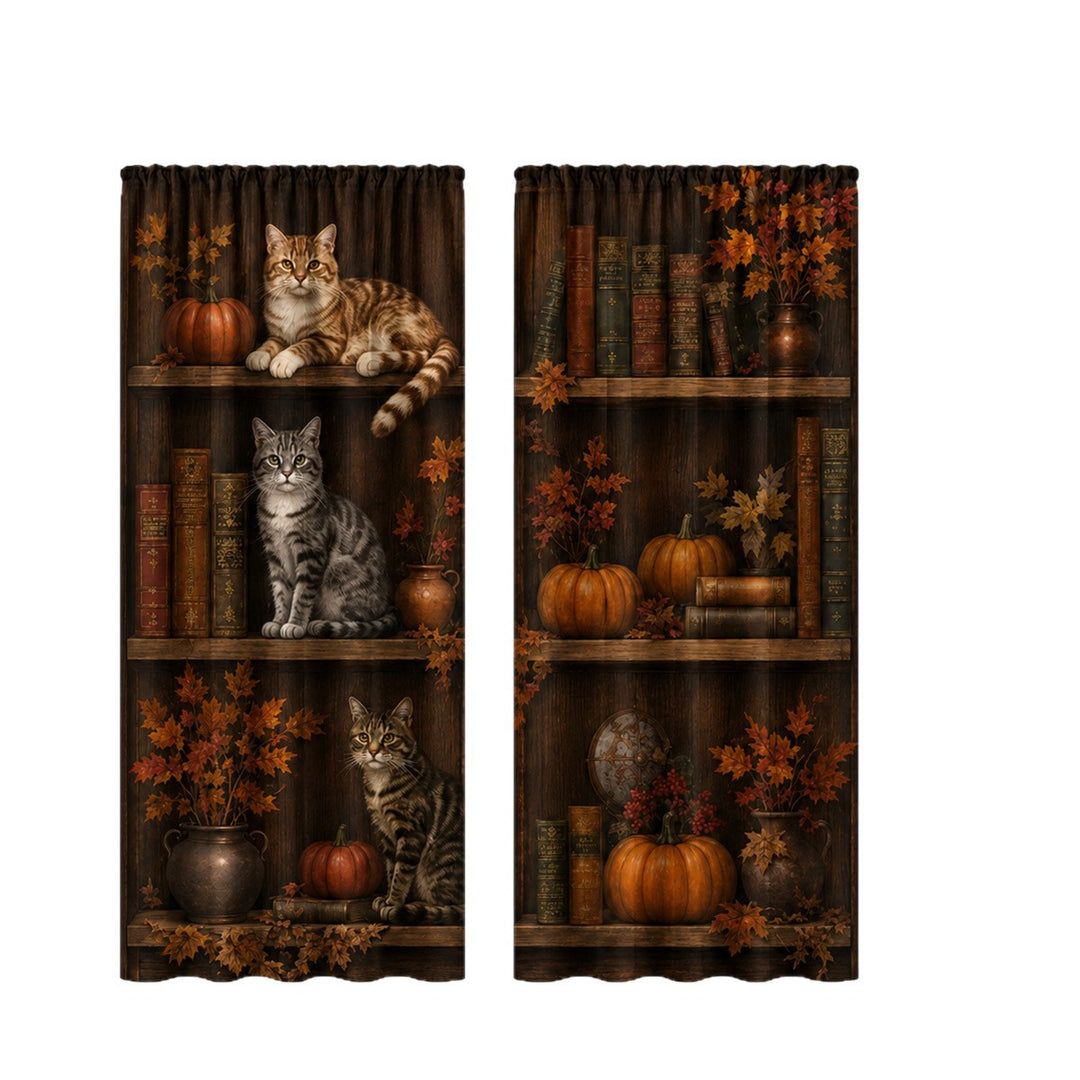 Artistic Floral Print Window Drapes