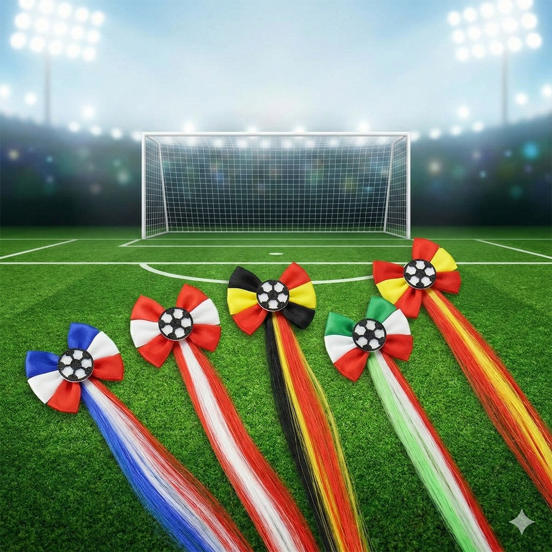 Soccer-Themed Hair Bow Clip Kalsten