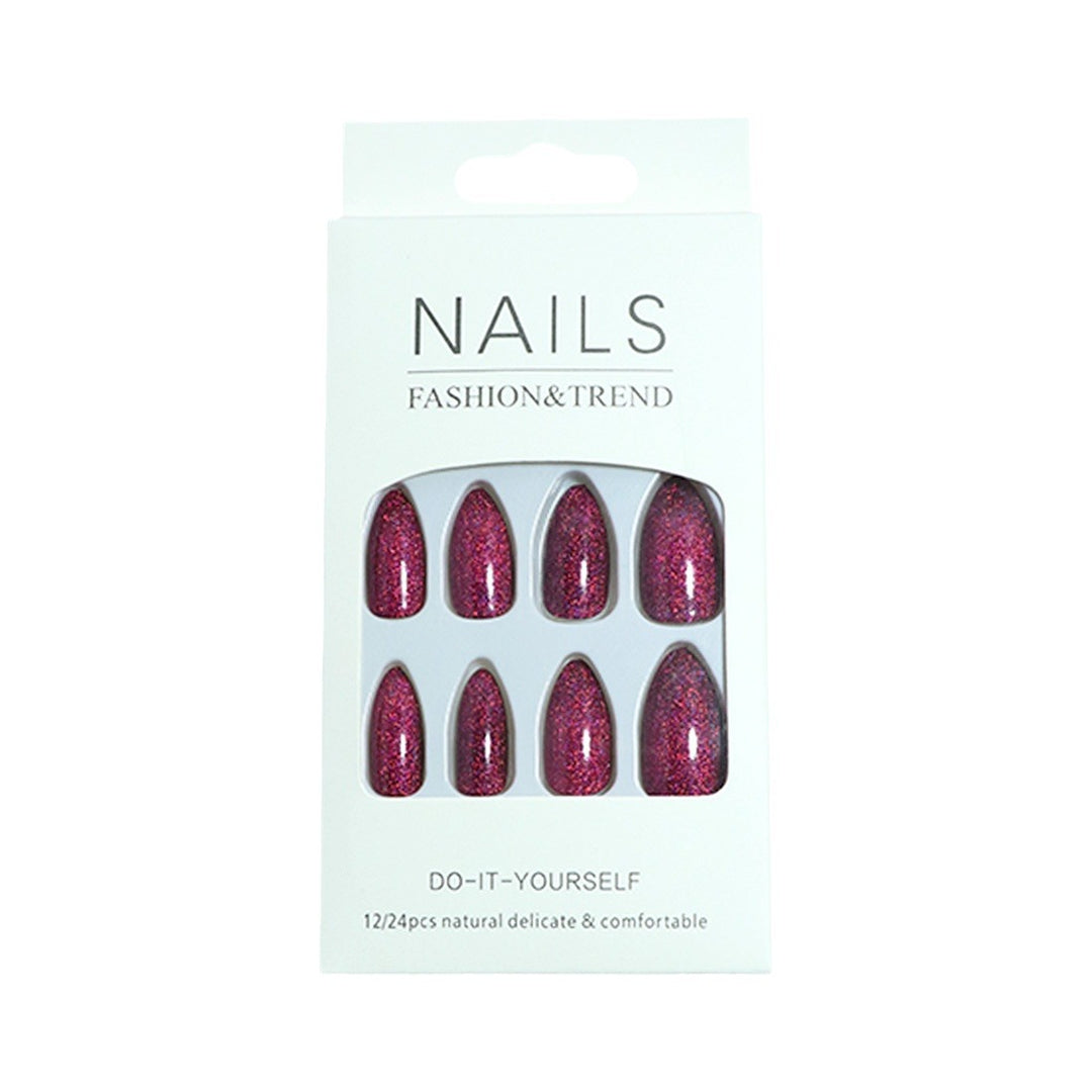 Glamorous Glittery Almond-Shaped Press-On Nails Kalsten