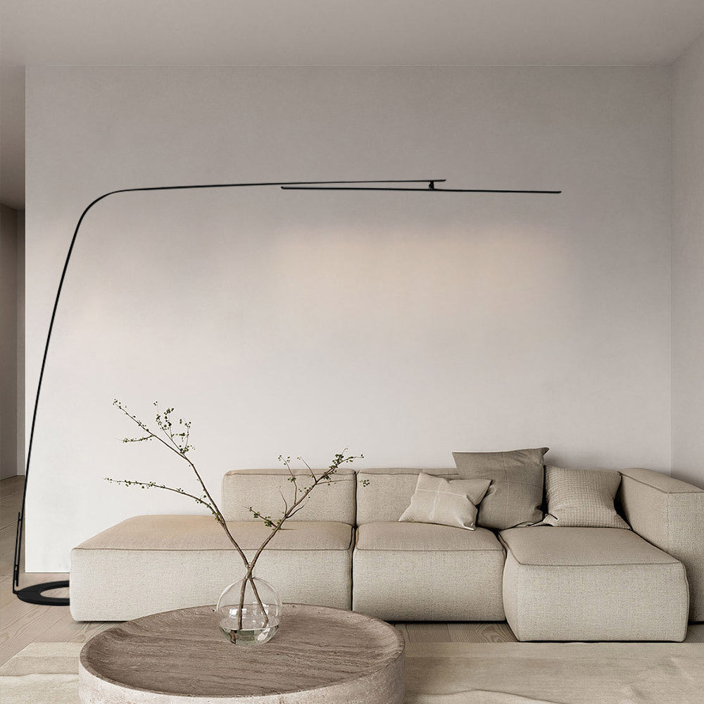 Curved LED Floor Lamp with Adjustable Brightness