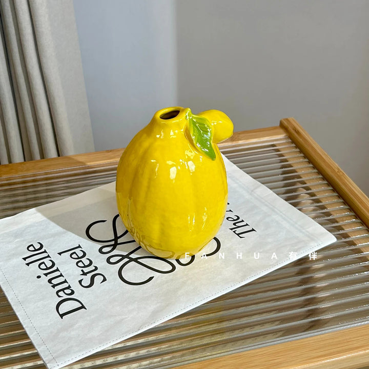 Scandinavian Lemon Vase Ornament