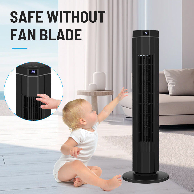 Cooling tower oscillating bladeless fan with digital display and remote Kalsten