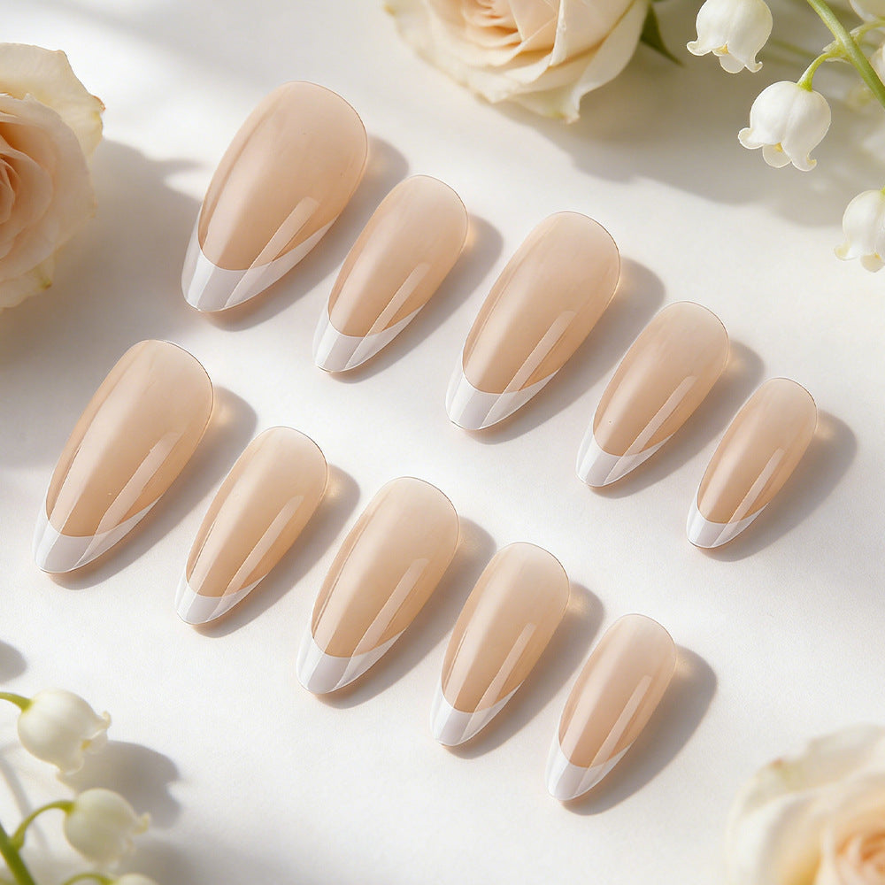 Elegant French Tip Stiletto Press-On Nails Kalsten