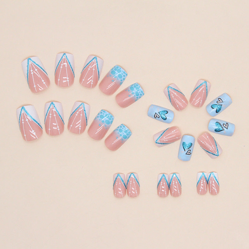 Heart-Inspired Press-On Nail Art Set Kalsten