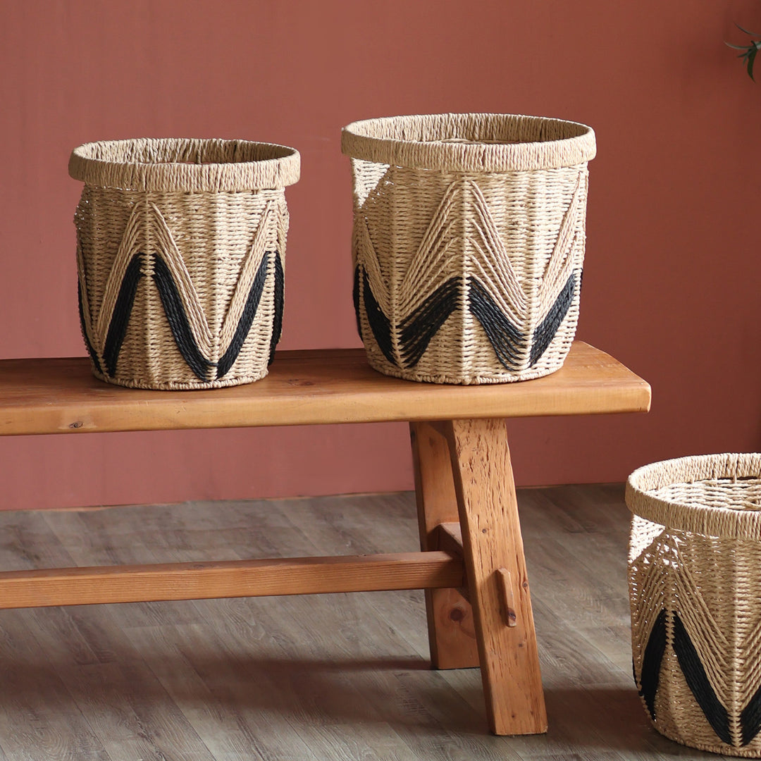 Handbag made of braided natural material Kalsten