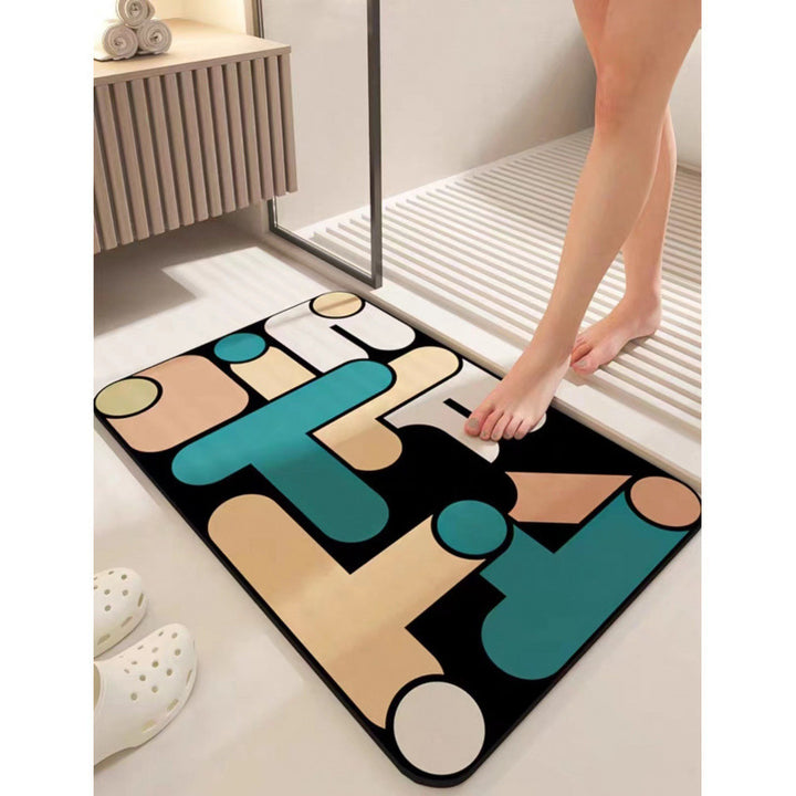 Abstract Geometric Bath Mat Kalsten