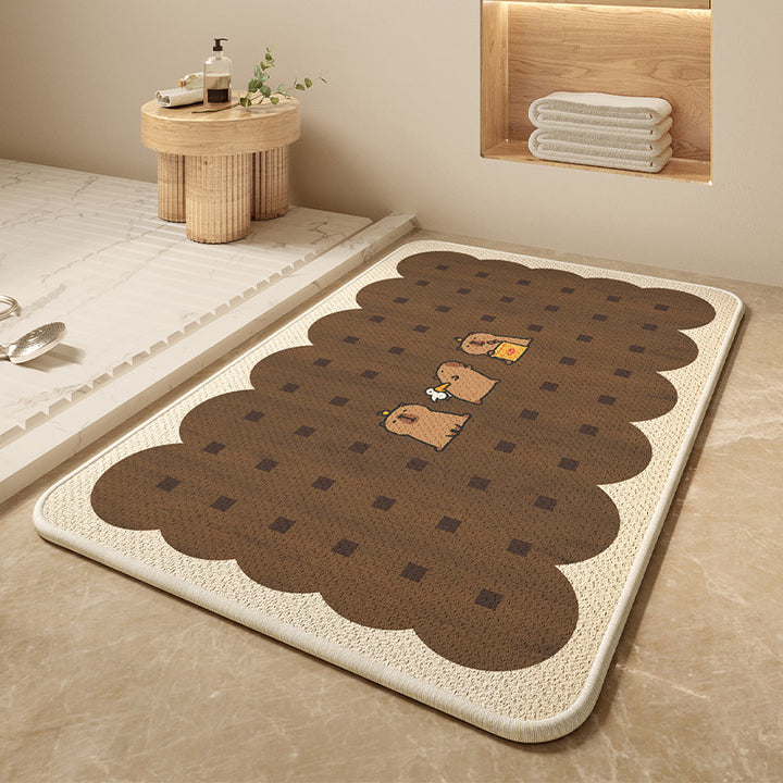 Cartoon Dog-Themed Bath Mat Kalsten