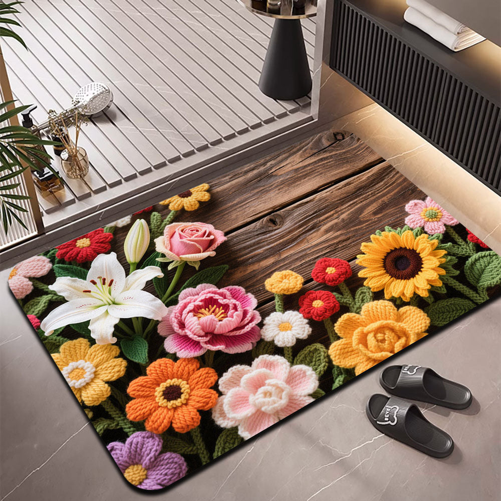 Floral Design Entrance Mat