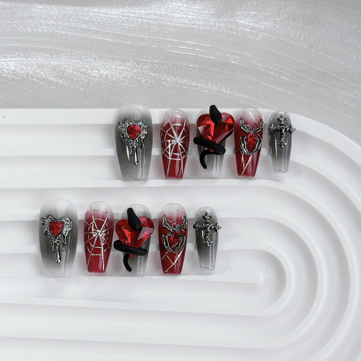 Butterfly-Embellished Press-On Nail Set