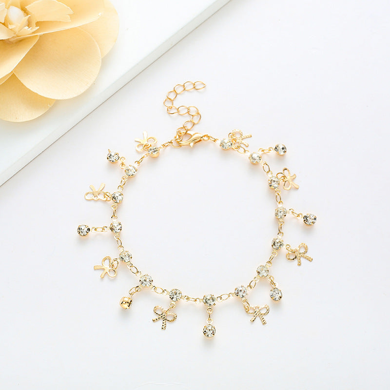 Crystal Bow Charm Bracelet Kalsten