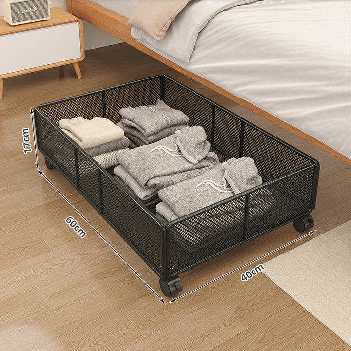 Rolling Under-Bed Storage Basket with Mesh Design Kalsten