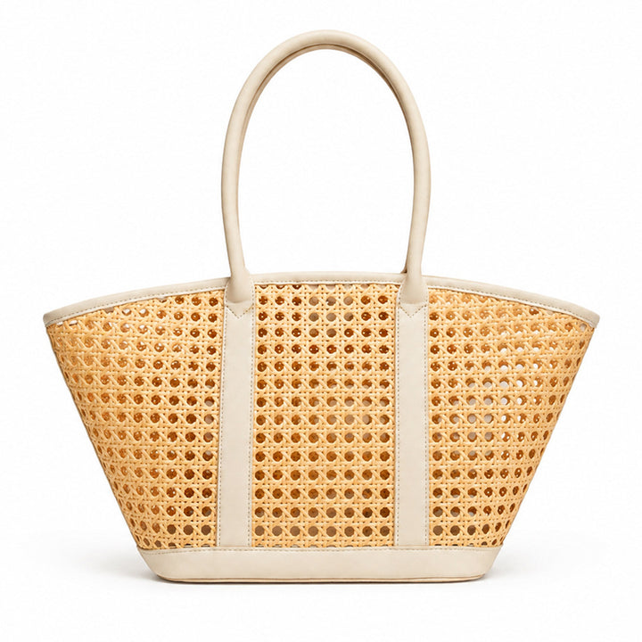 Elegant Woven Rattan Tote Bag