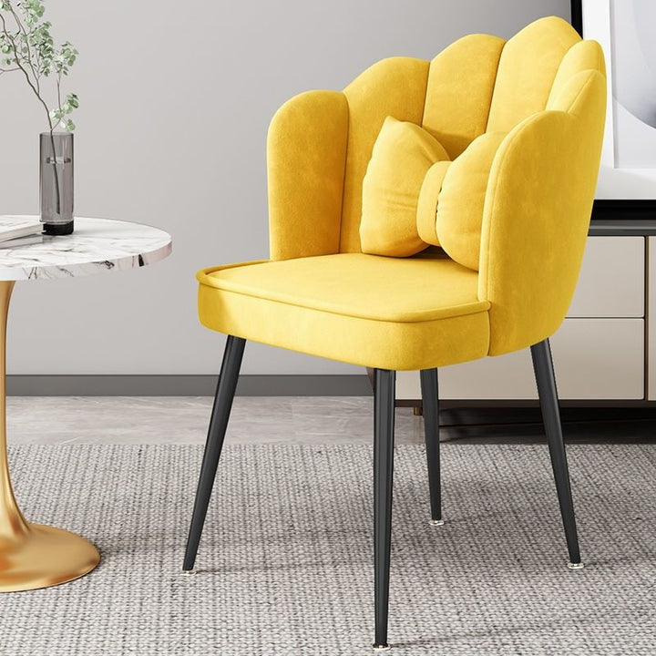 Modern Accent Chair with Gold Legs Kalsten