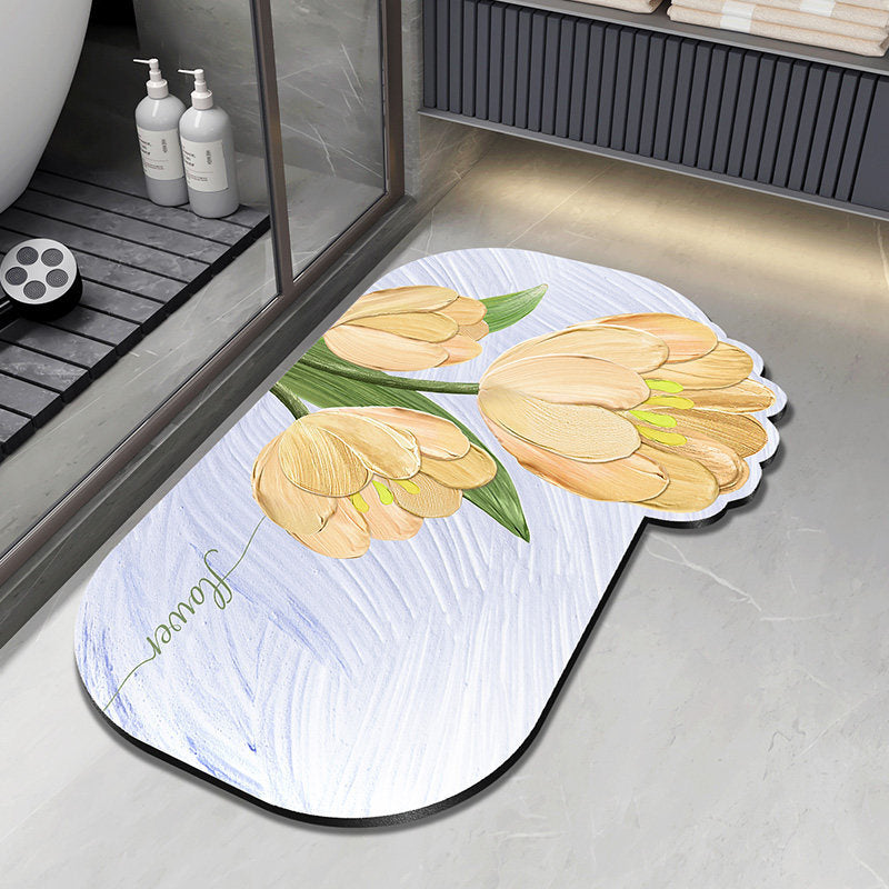 Floral Shaped Bath Mat Kalsten