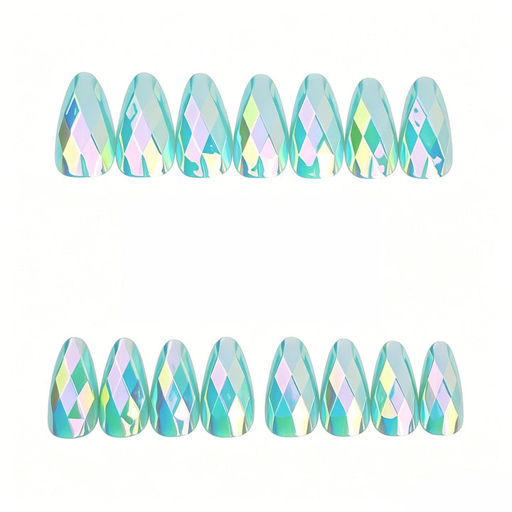Elegant Geometric Design Nail Art Extensions Kalsten