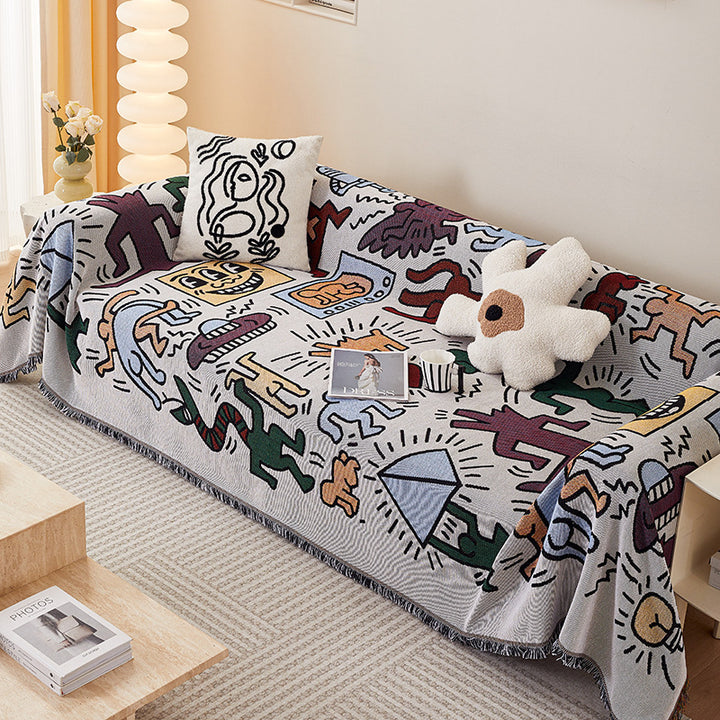 Cozy Geometric Pattern Throw Blanket