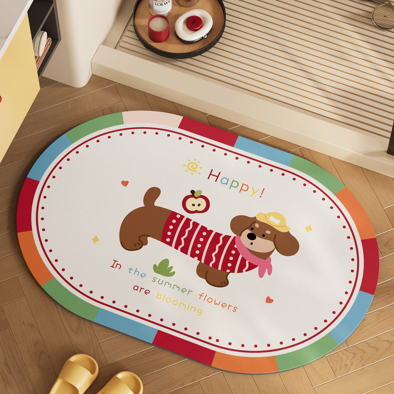 Playful Cartoon Animal Area Mat Kalsten